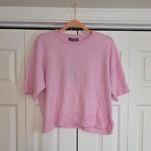 Marled Soft Pink Knit Top